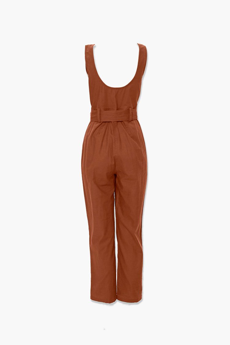Forever 21+ Rust Button Wide Leg Cropped Corduroy Jumpsuit Overalls 0X |  Wide leg crop, Overalls, Corduroy